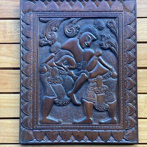 Wood Carved Martial Arts - Boxing Scene - Wall Art